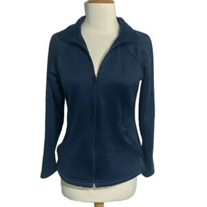 The North Face S blue performance fleece lined jacket preppy minimalist outdoors